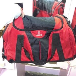 Jeep Red and Black Duffel Bag